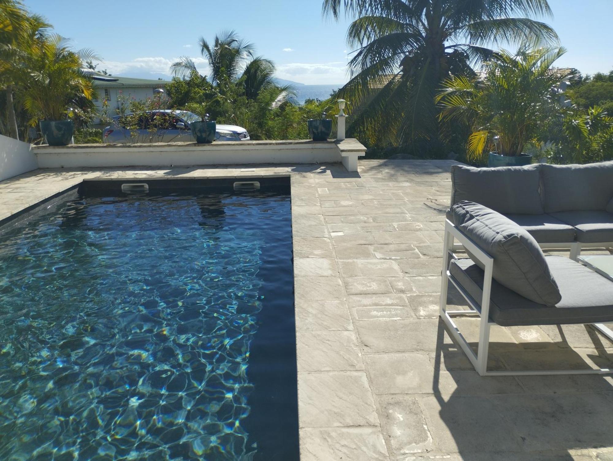 Bas De Villa Vue Mer Avec Deux Chambres Grand-Bourg  Ngoại thất bức ảnh